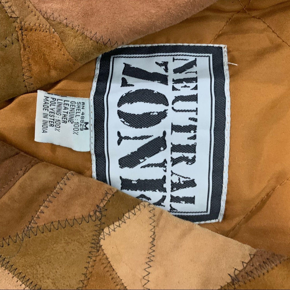 Neutral zone patchwork leather jacket, men medium - Picture 2 of 8